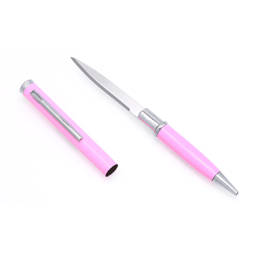 CobraTec Pen Knife in Fixed Blade Pink - Front View
