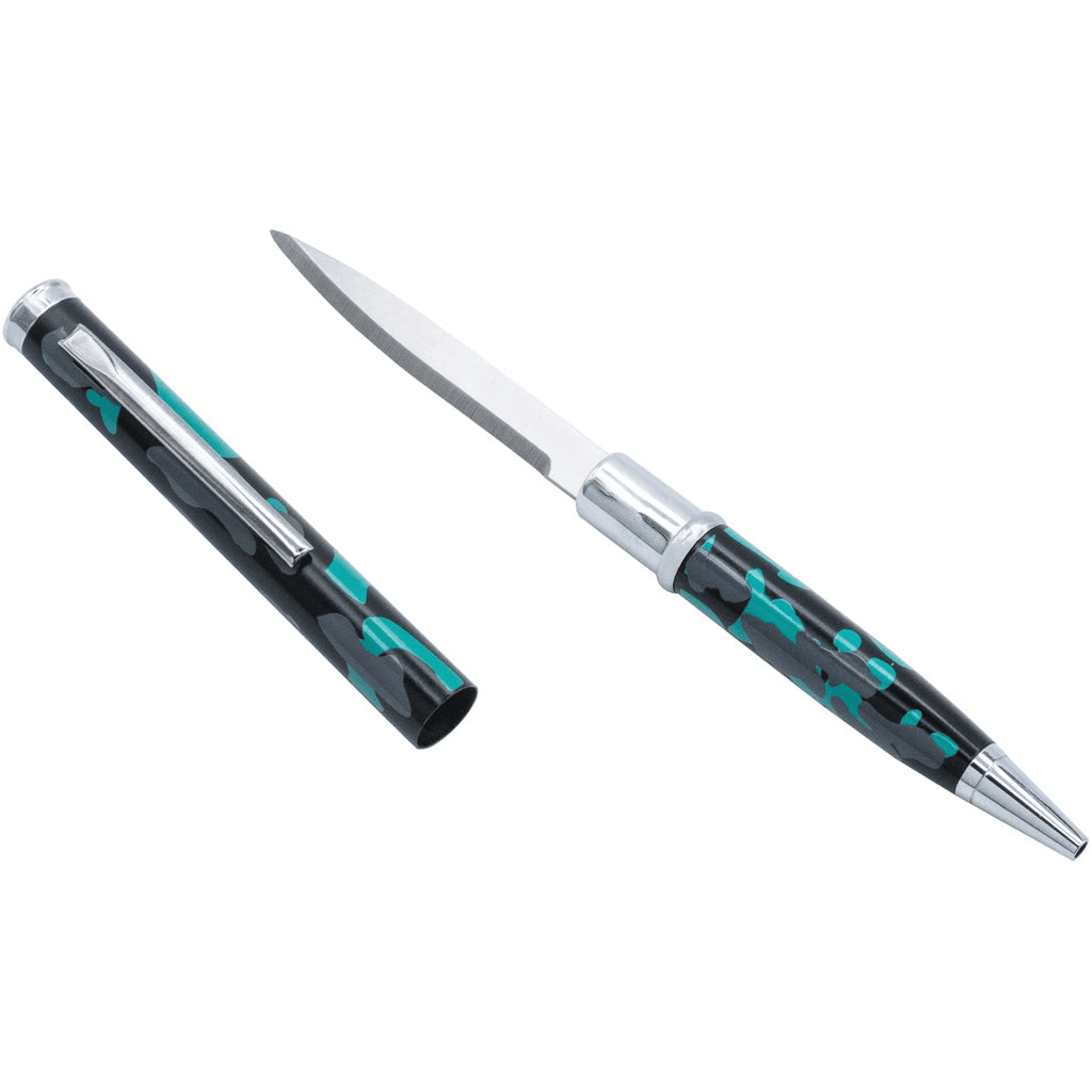 CobraTec Pen Knife in Fixed Blade Camo - Front View