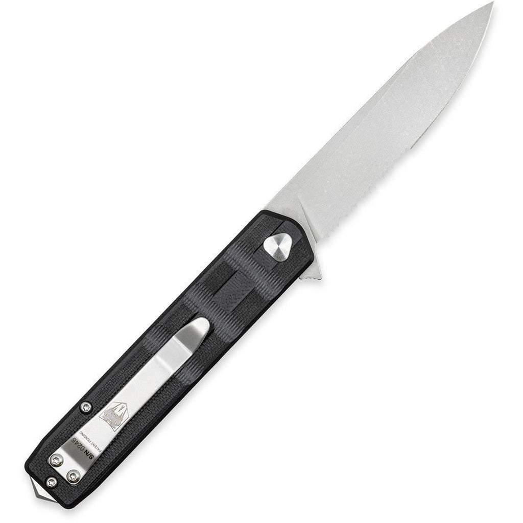 CobraTec Medium Kuzio Drop Serrated Folder Knife - Alternate View 1