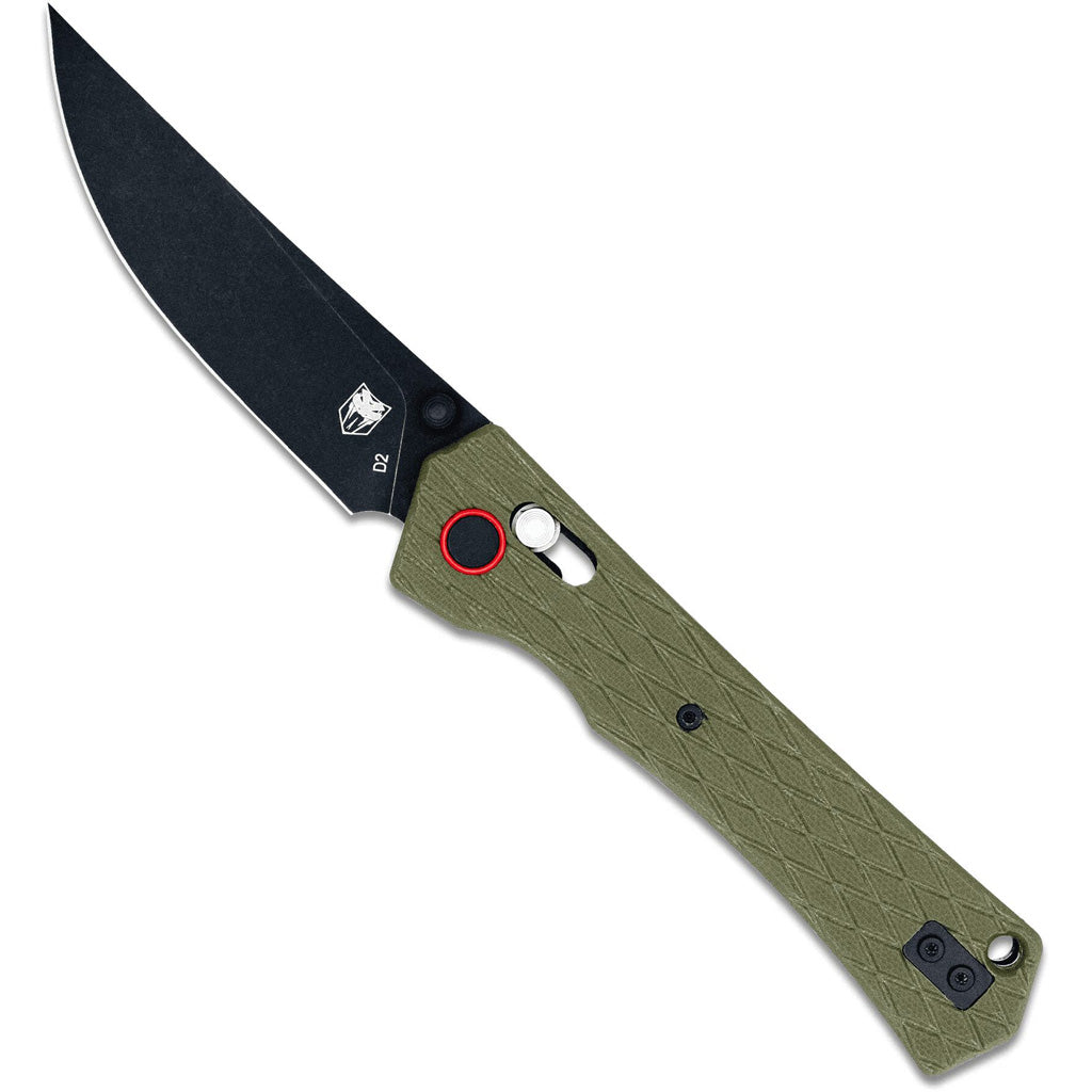 CobraTec Legacy Knife in Olive - Front View