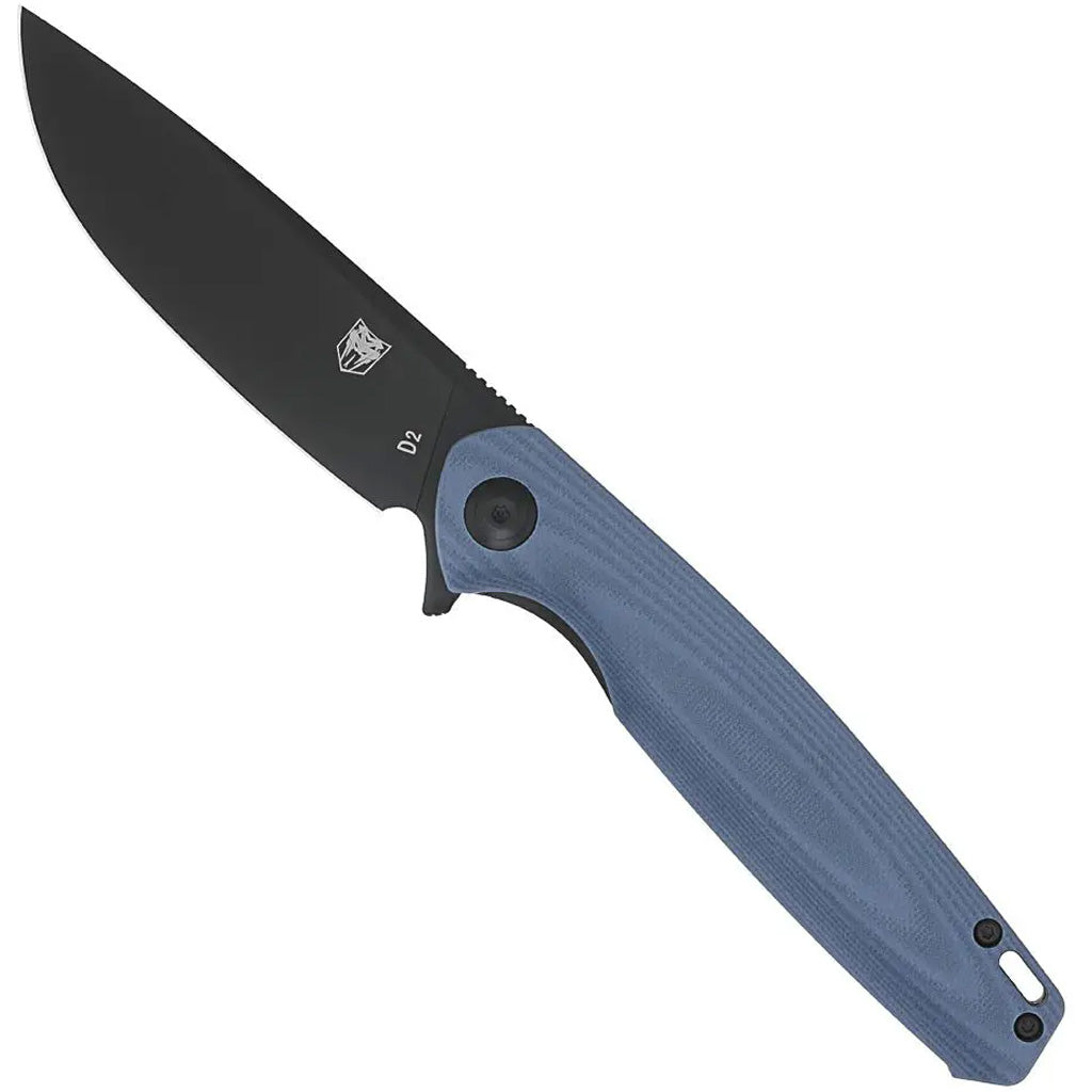 CobraTec Rath G-10 Folder Knife in Grey - Front View