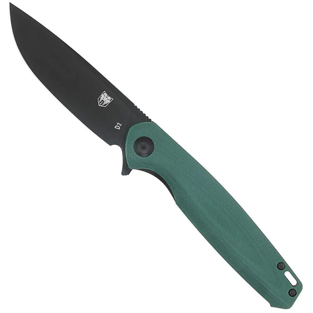 CobraTec Rath G-10 Folder Knife in Olive - Front View