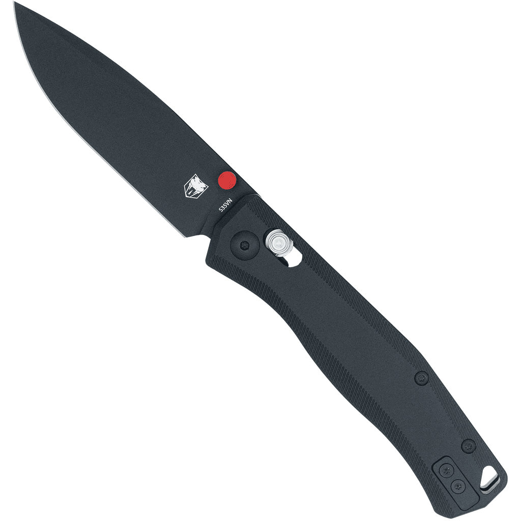 CobraTec Regent S35VN Knife in Black - Front View