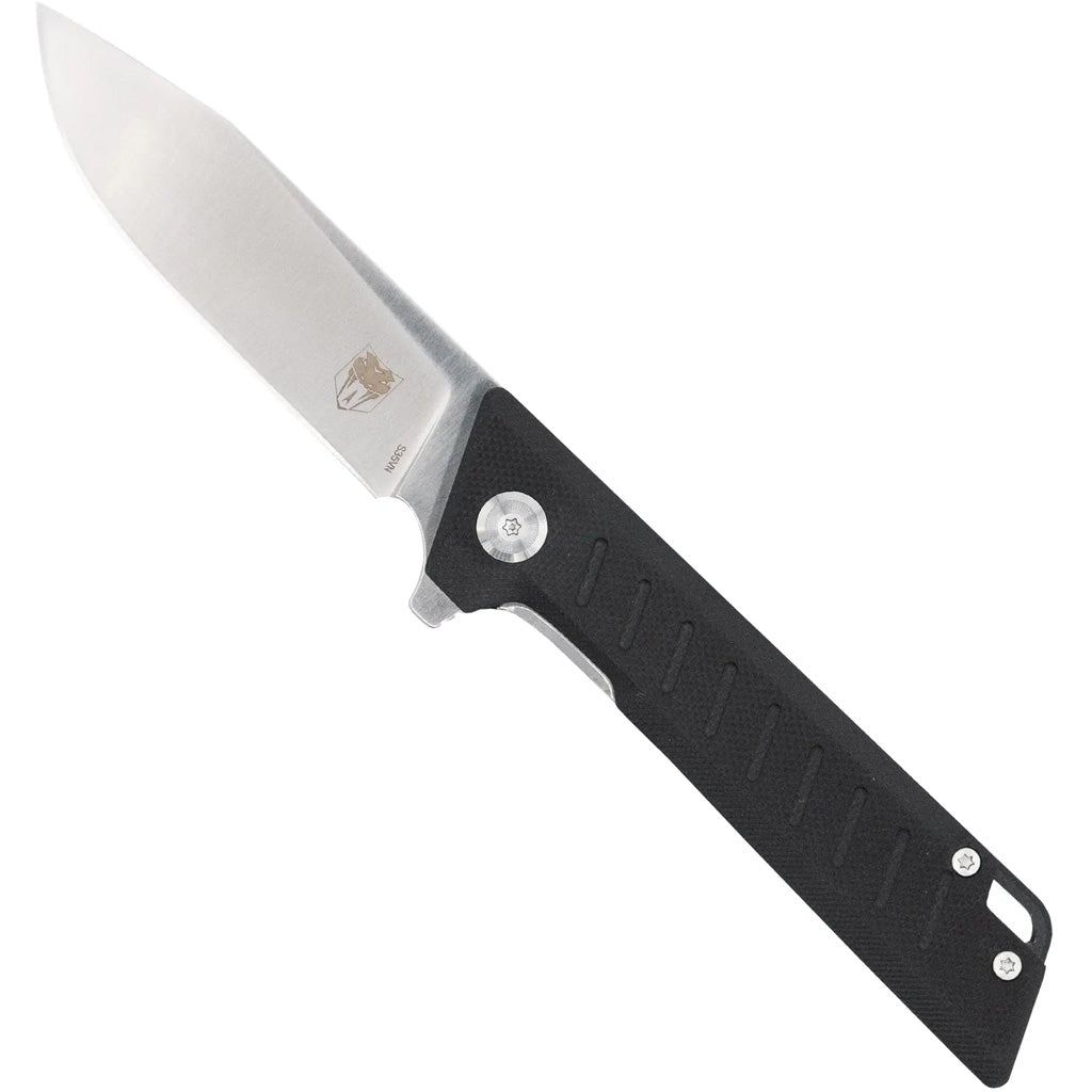 CobraTec Riptide Folder Knife in Black - Front View