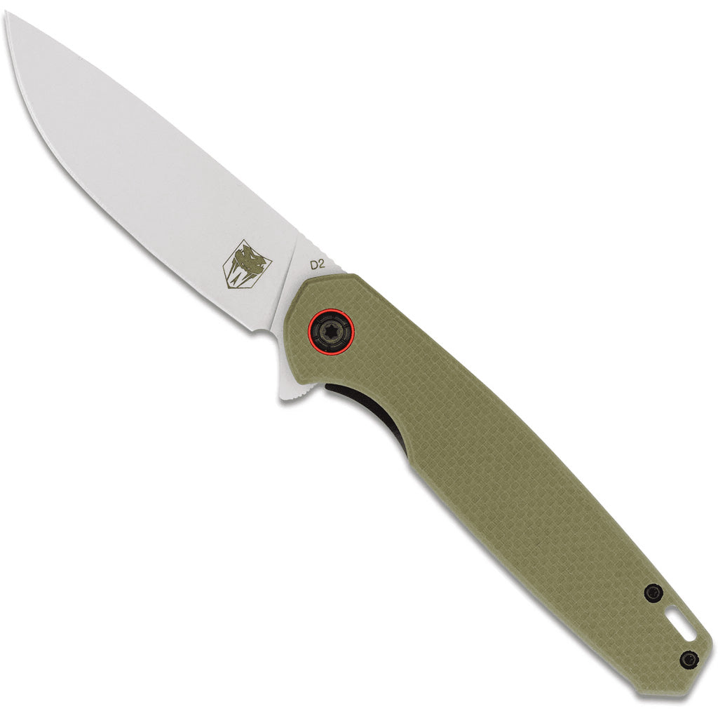 CobraTec Talon Folder Knife in Olive - Front View