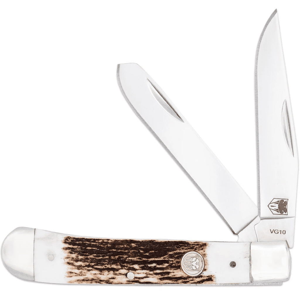 CobraTec Traditional Trapper Knife in Tan - Front View