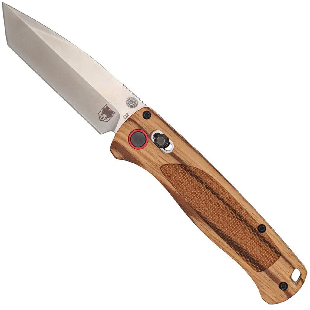 CobraTec Zebrawood Bar Lock Tanto Blade Knife - Front View