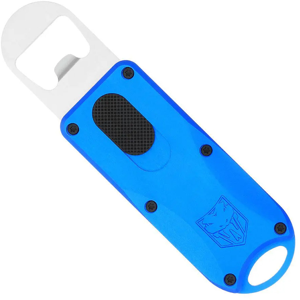 CobraTec OTF Bottle Opener in Blue - Front View