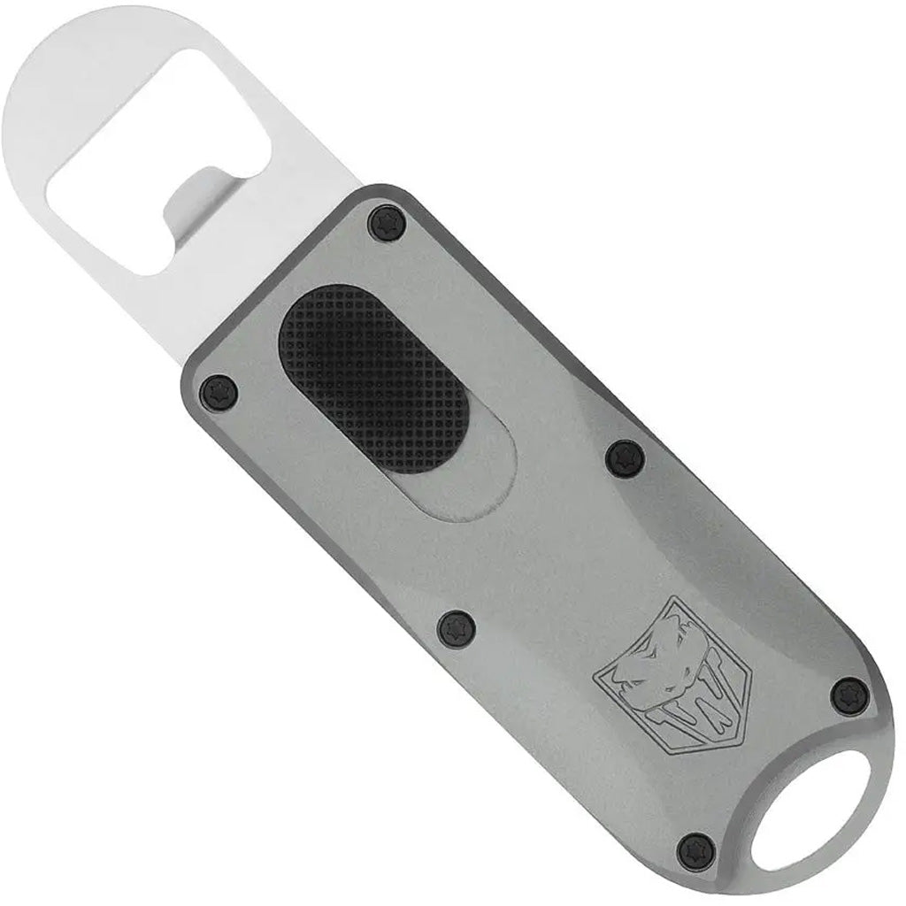 CobraTec OTF Bottle Opener in Grey - Front View