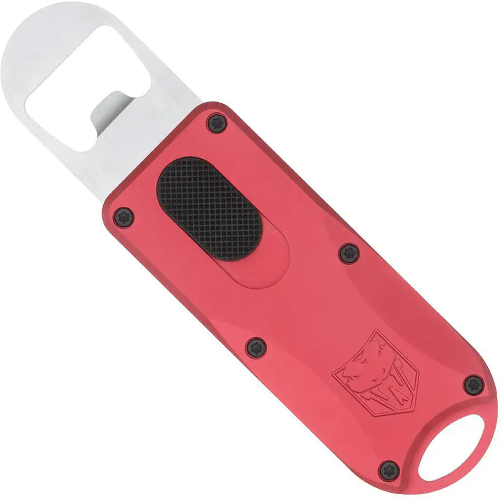 CobraTec OTF Bottle Opener in Red - Front View