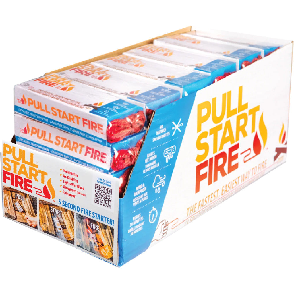 Pull Start Fire Shelf Display - Front View
