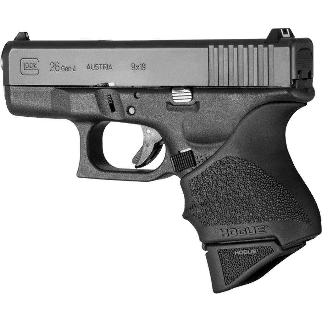 Hogue HandAll Beavertail Grip Sleeve in Glock 26/27 Black - Front View