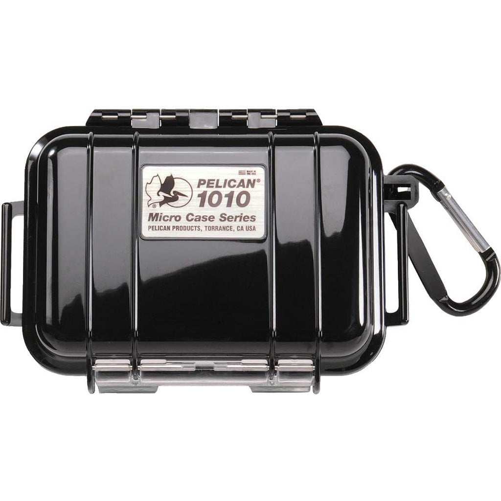 Pelican Waterproof 1010 Micro Case in Black - Front View