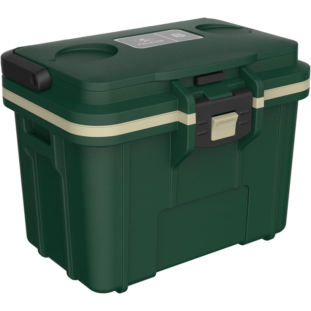 Pelican IM 14Qt Personal Cooler in Green/Tan - Front View