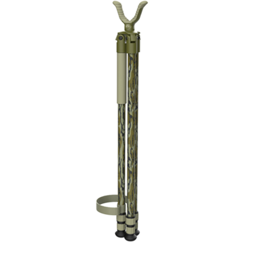 BOG DeadShot Tripod in Mossy Oak Bottomlands Camo/Green - Front View