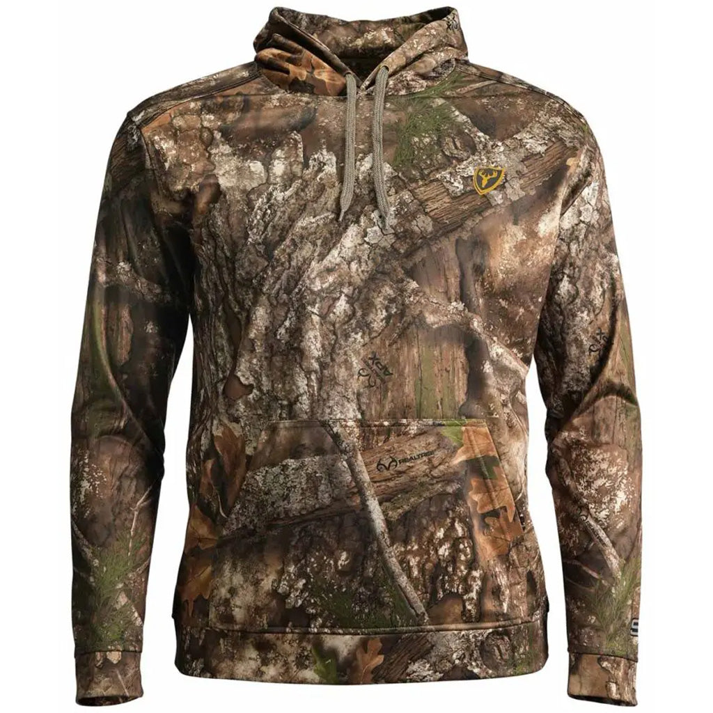 Blocker Outdoors Blocker Shield Performance Fleece Hoodie in Realtree APX Camo Men's Medium - Front View