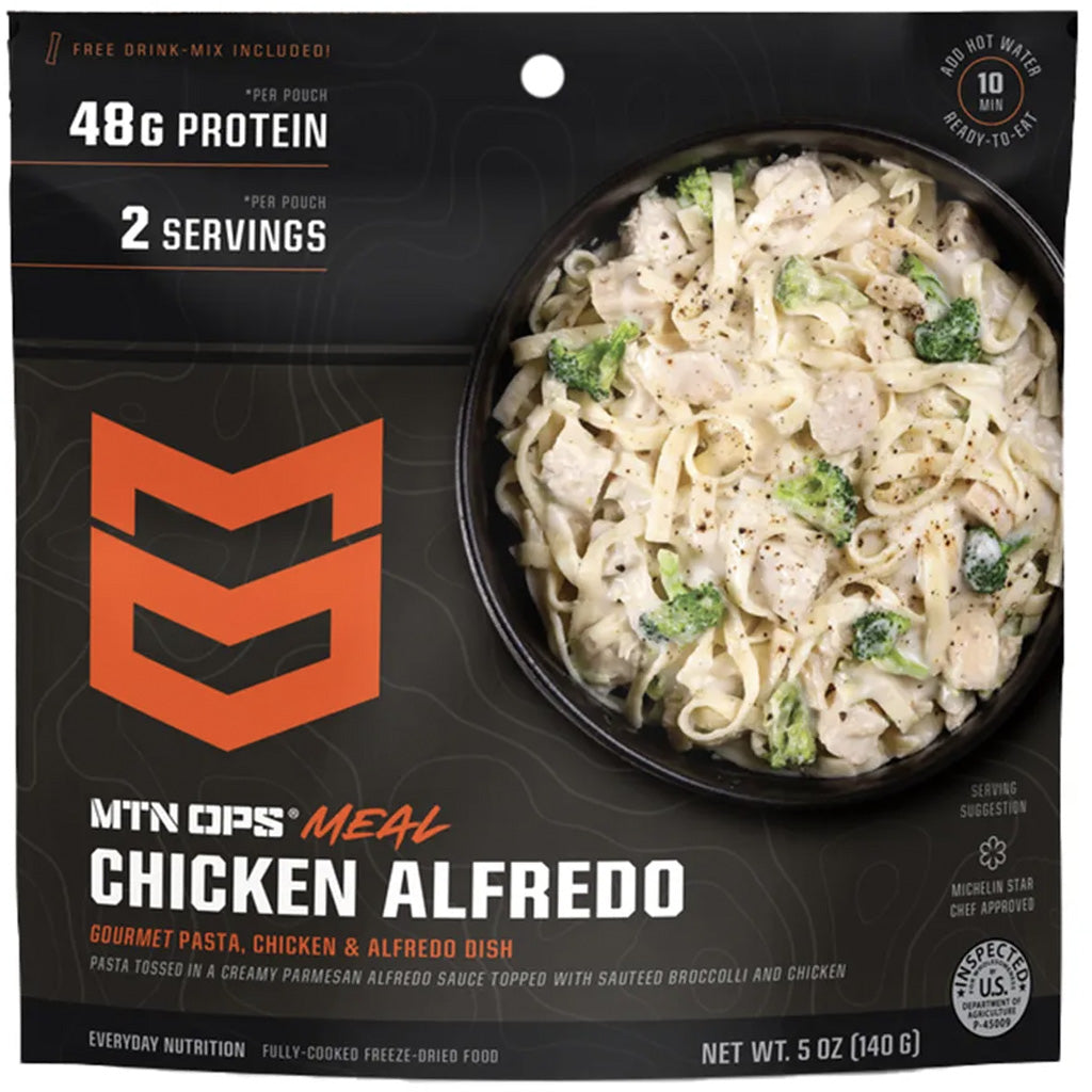MTN Ops Freeze Dried Meal in Chicken Alfredo 2pk - Front View
