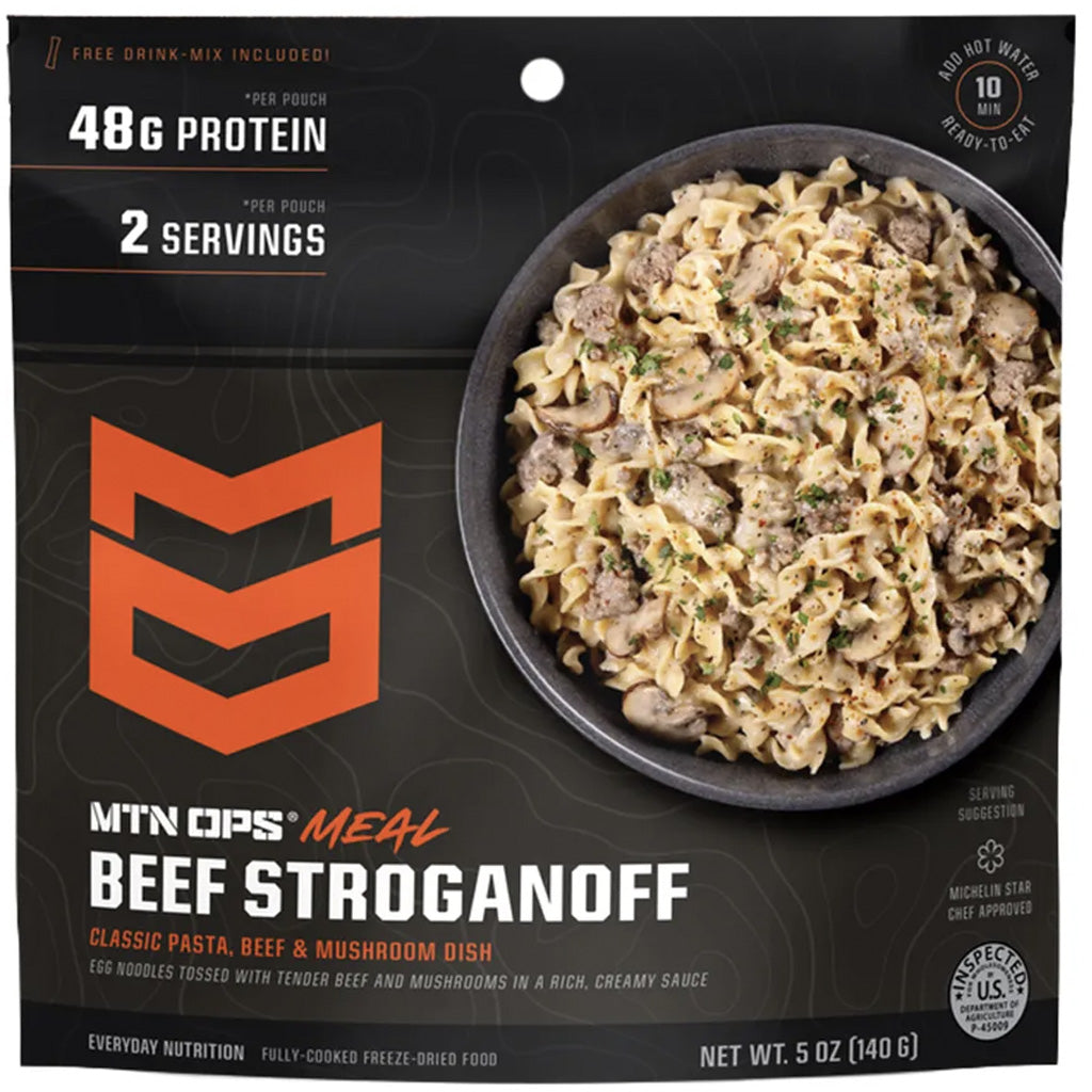 MTN Ops Freeze Dried Meal in Beef Stroganoff 2pk - Front View