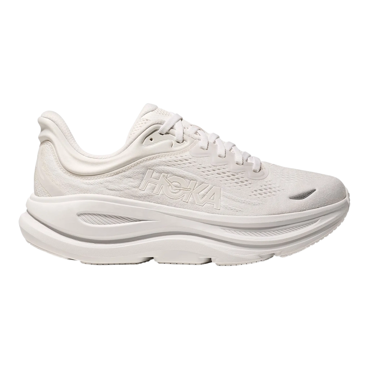 Hoka Bondi 9 Running Men's Sneakers — White/White Mesh