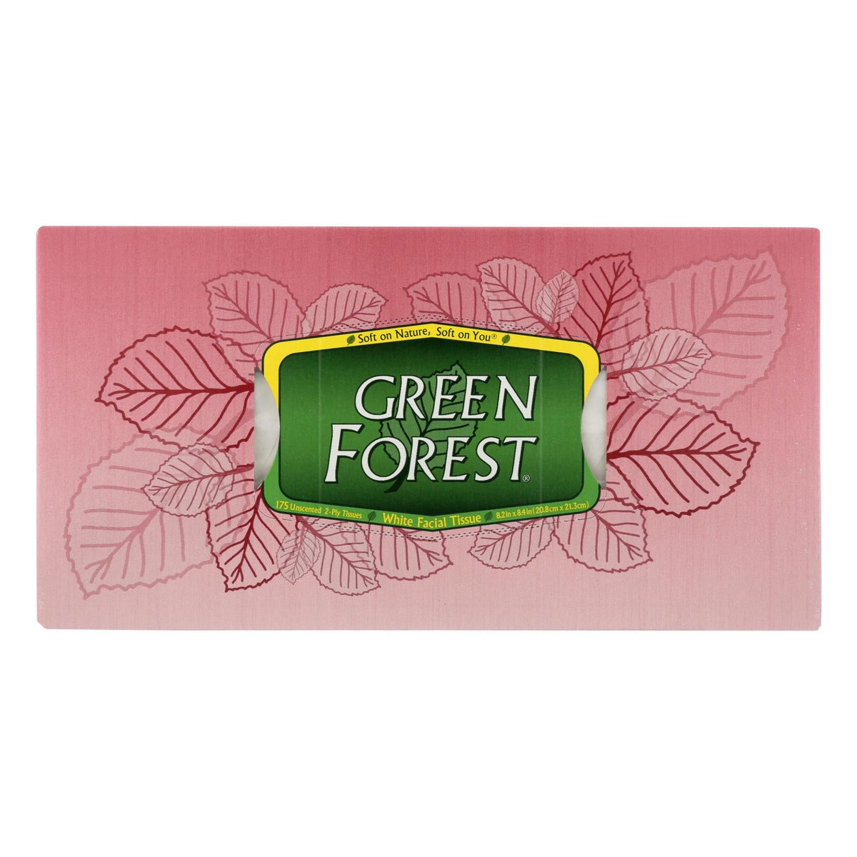 Green Forest Facial Tissue White - Case of 25, 175 Count