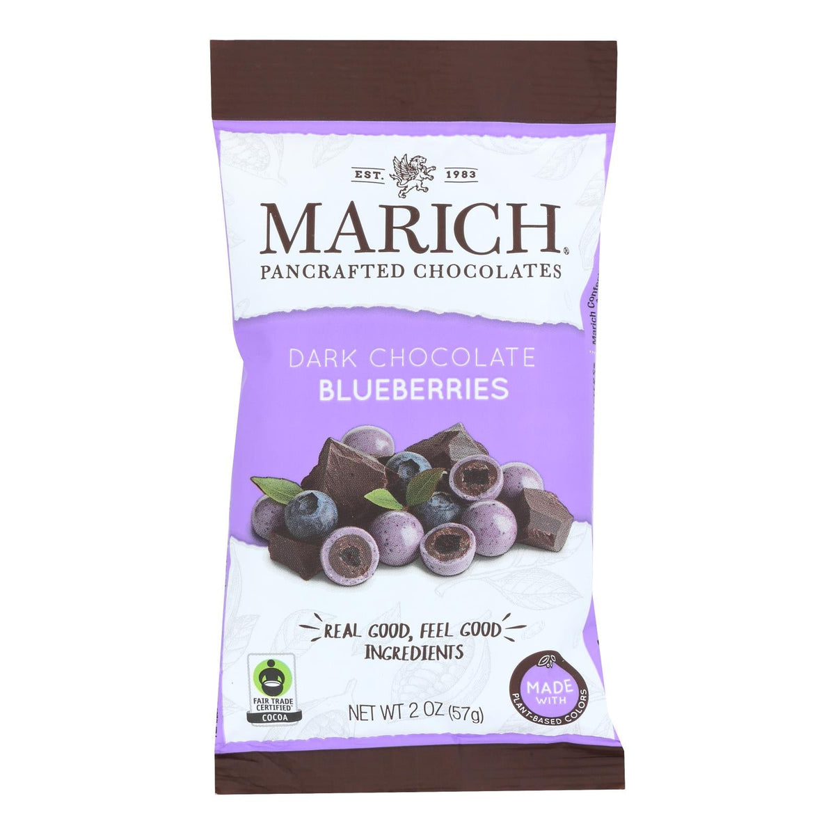 Marich Dark Chocolate Blueberries, 2 oz (Case of 12)