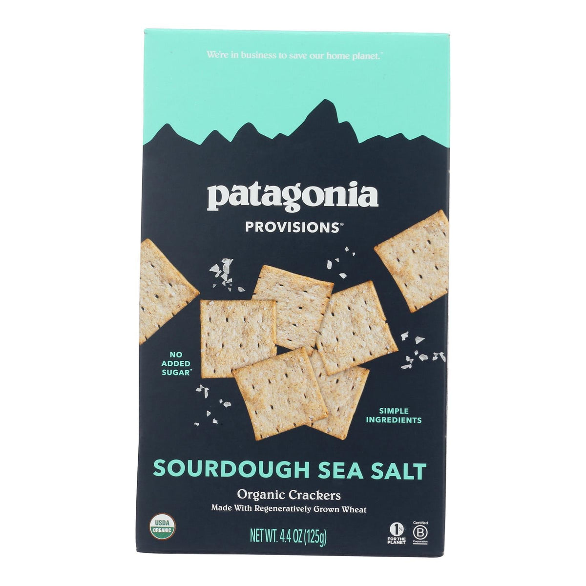 Patagonia Provisions Organic Sourdough Sea Salt Crackers, 4.4 oz (Case of 6)