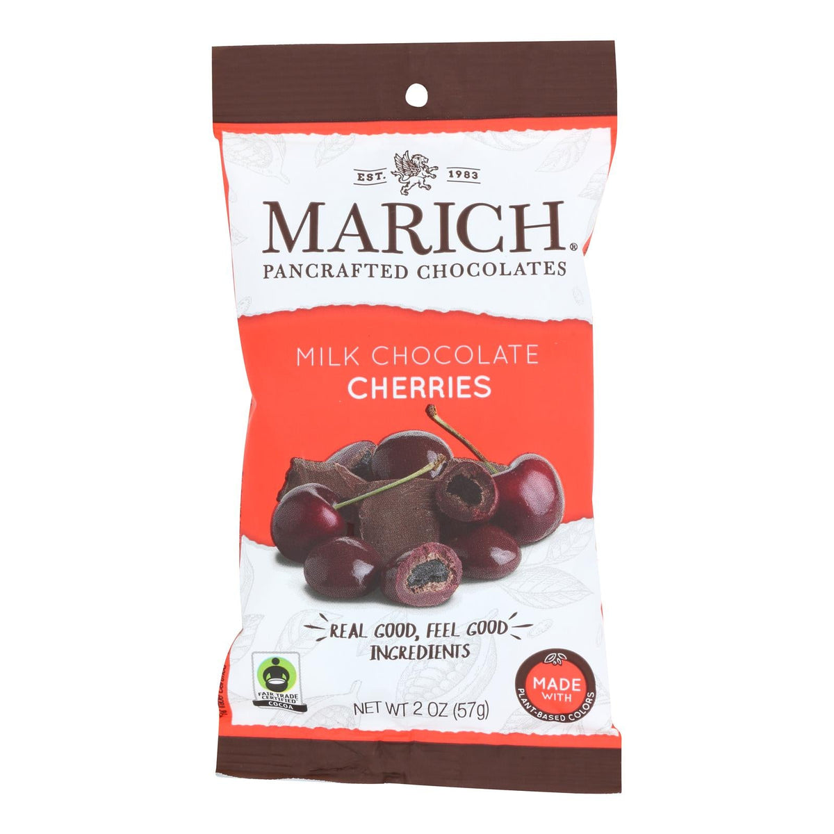 Marich Milk Chocolate Cherries - 2 Oz (Case of 12)