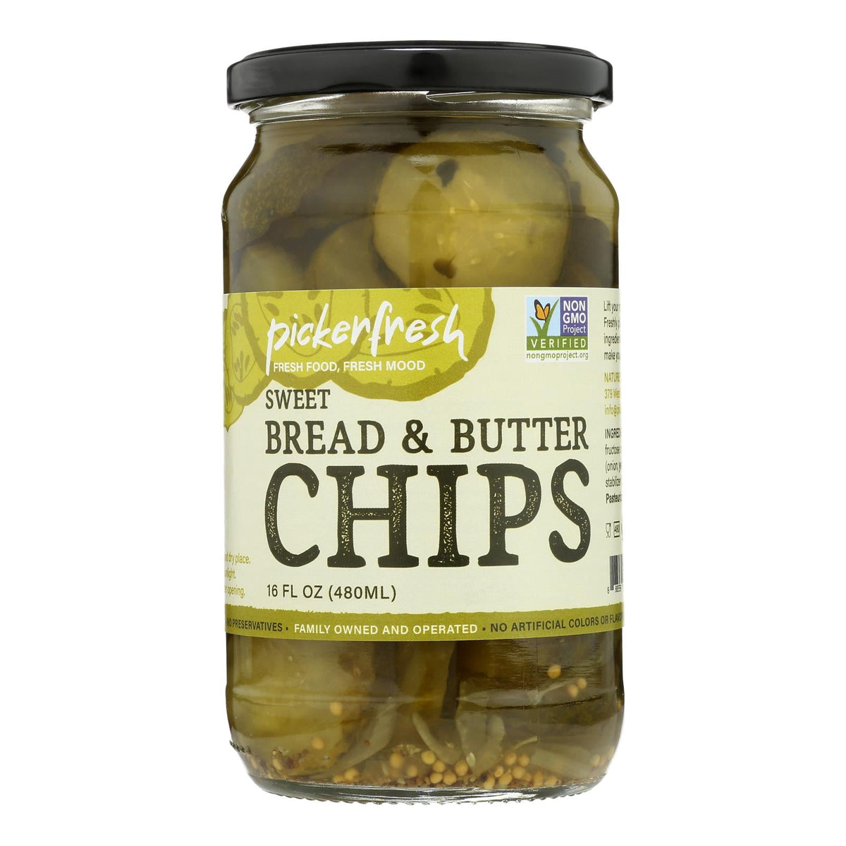 "Pickerfresh Sweet Bread & Butter Chips - 6-16 Fl Oz Case - 6 Pack"