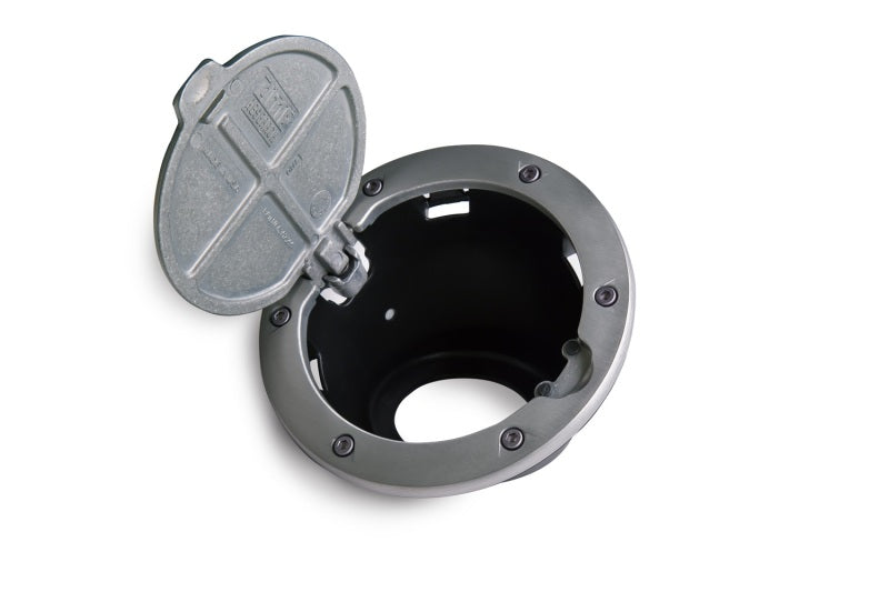AMP Research 2007-2017 Jeep Wrangler JK 2/4 Door Fuel Door - Brushed - View 8