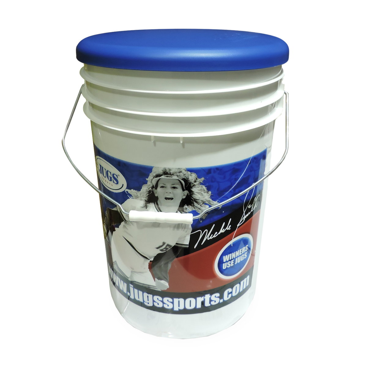 JUGS Realistic-Seam Sting-Free Softballs, 2 Dozen with Bucket - Alternate View 1