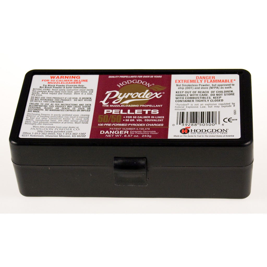 Hodgdon Pydrodex Pellets in .50 cal. 50 gr. 100 pk. HAZMAT - Front View