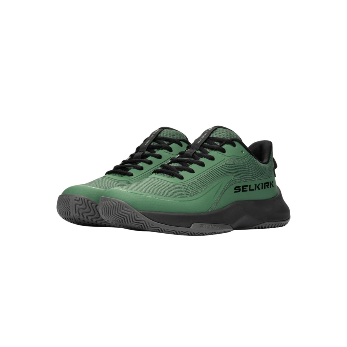 Selkirk Sport men’s CourtStrike Pro pickleball shoes with lace-up closure, cushioned sole, and low-cut athletic design, shown as a pair.