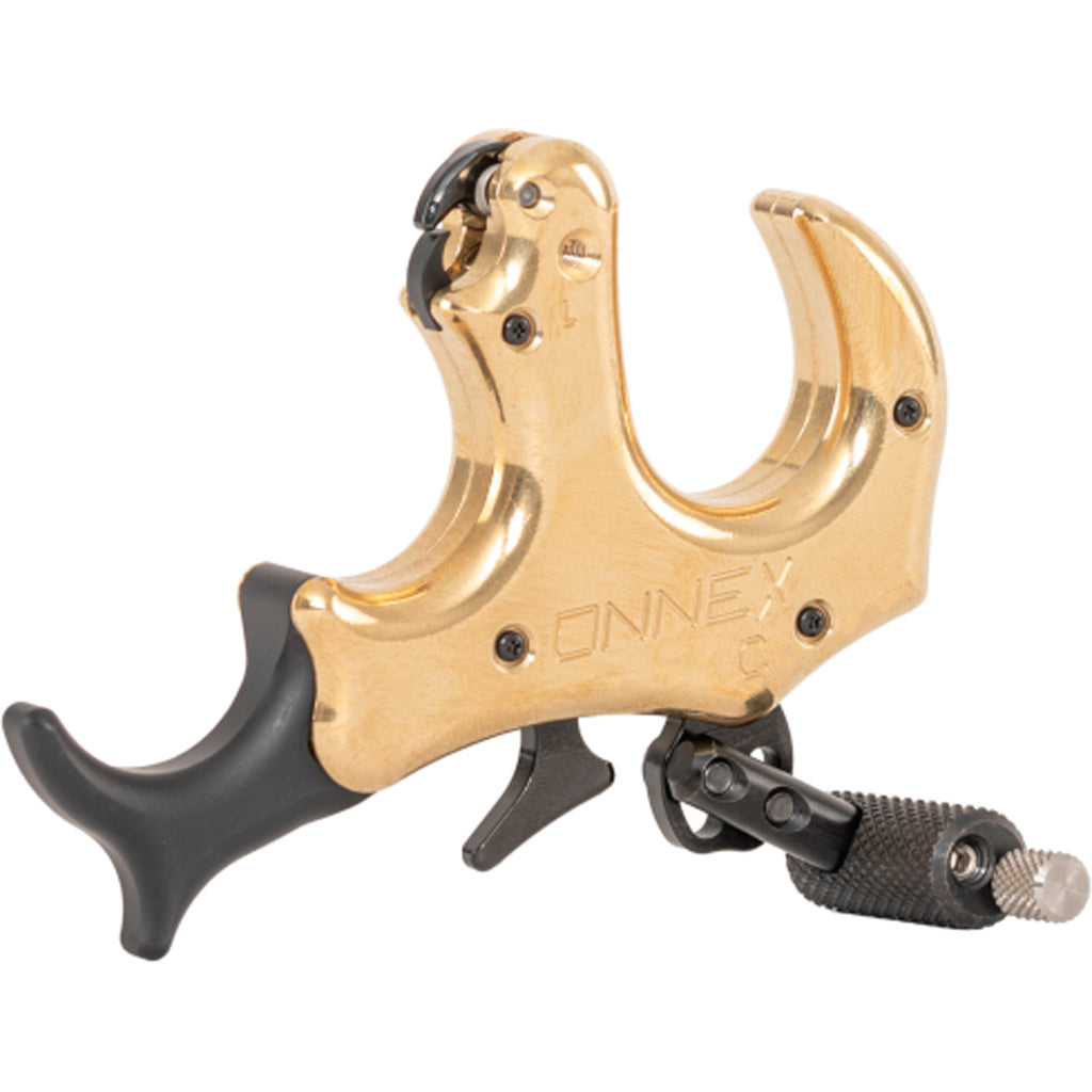 Stanislawski Stan OnneX Clicker Thumb Release in Brass/Black Large - Front View