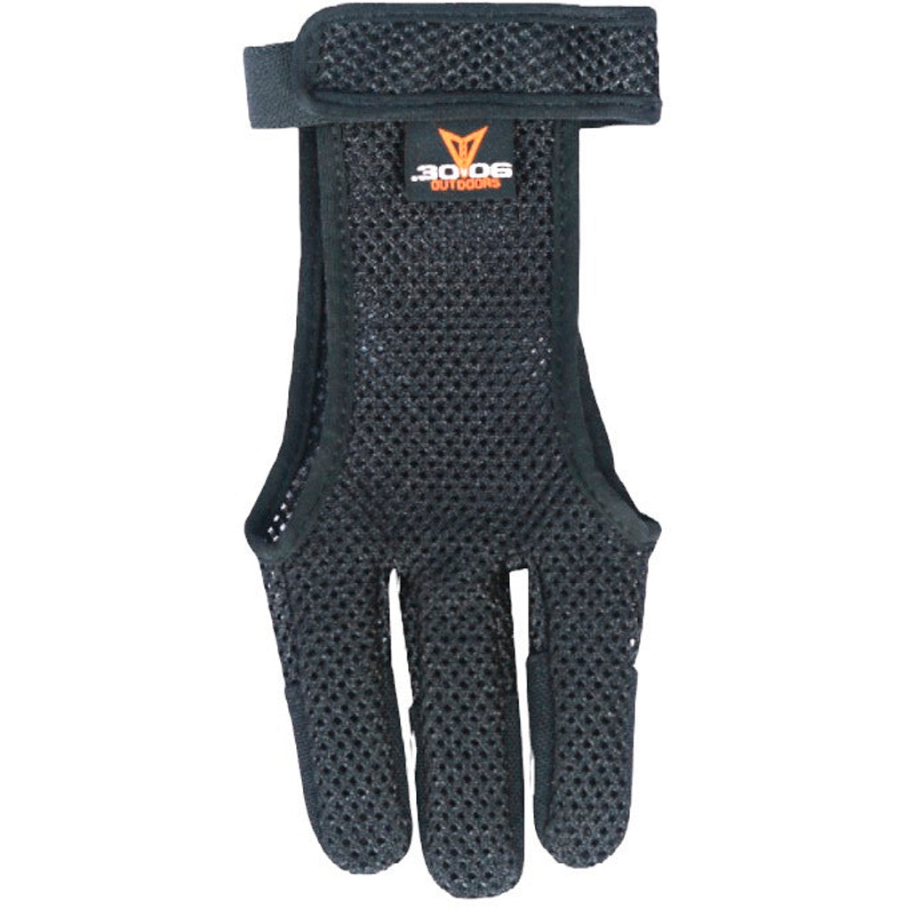 30-06 Mesh Shooting Glove 3 Finger in Black Extra Small - Front View
