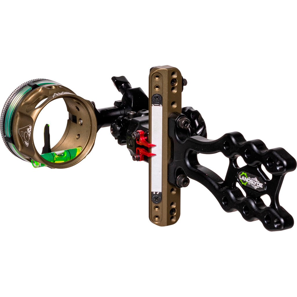 Axcel LANDSLYDE Slider Tactical Bowhunting Sight in AVX-41 Scope 1 Pin .019 Green Fiber - Front View