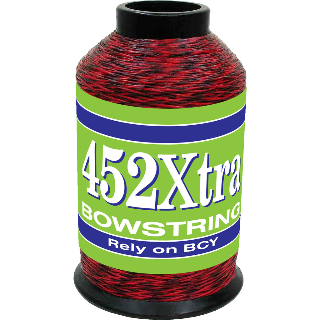 BCY 452Xtra Bowstring Material in Red/Black 1/4 lb. - Front View