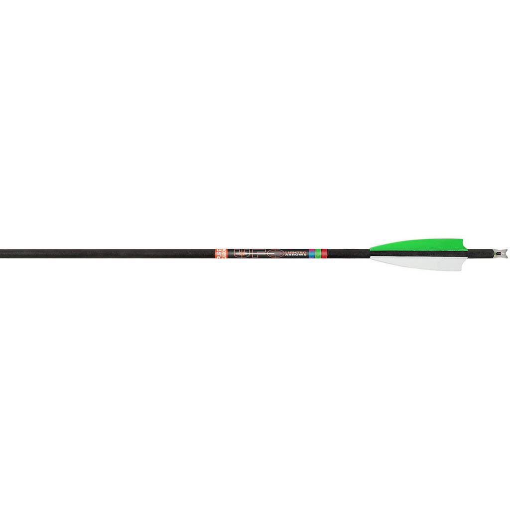 30-06 UFO Lighted Moon Nock Carbon Crossbow Bolt in Green - Front View