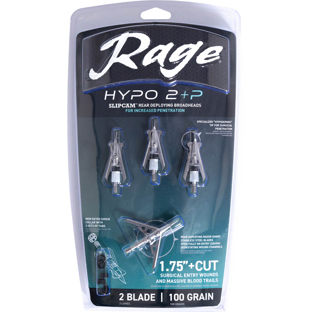 Rage Hypo 2 +P Series Broadheads - Alternate View 1