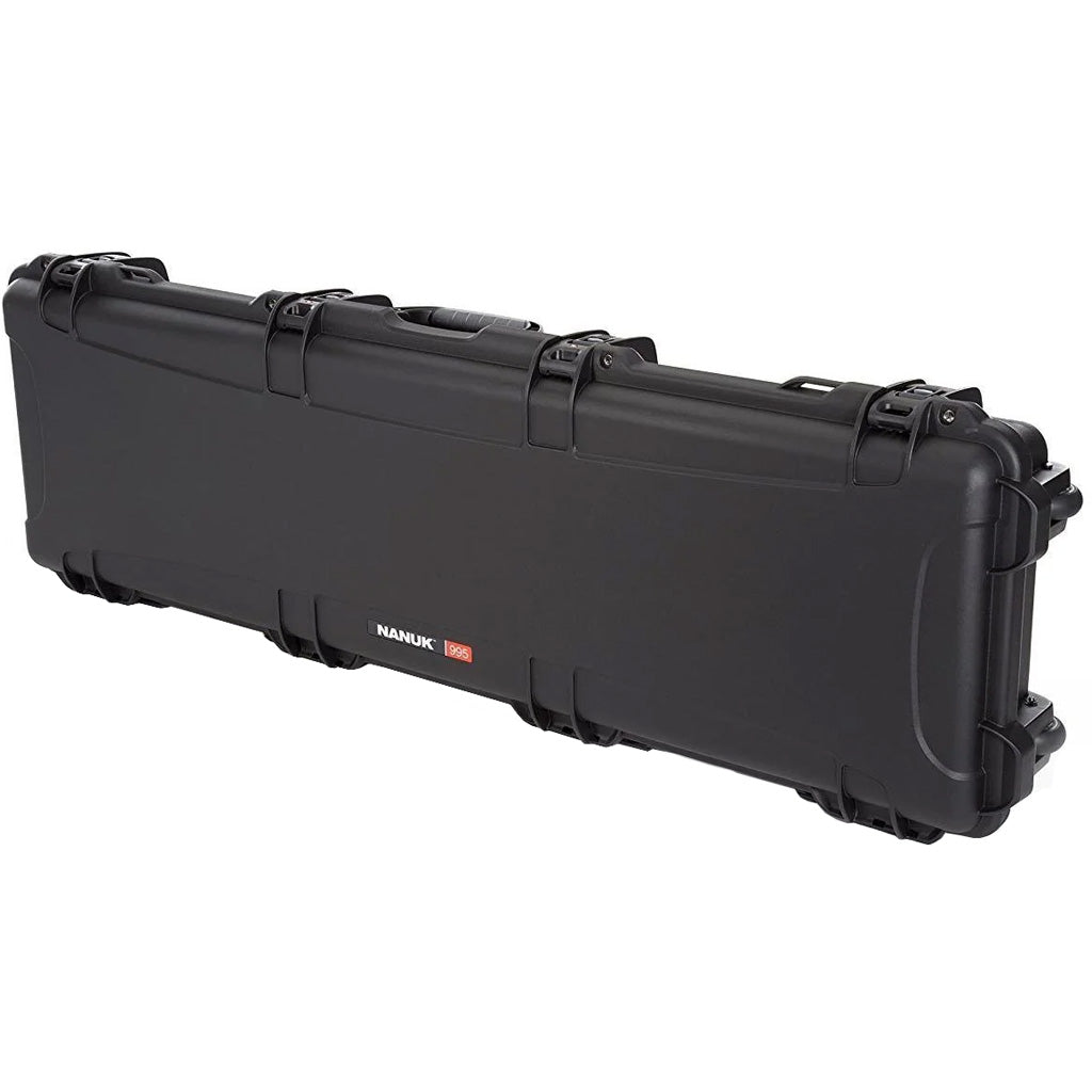 Nanuk Hard Cases Nanuk Long Gun Hard Case w/Foam in Black 52 in.  Retractable Wheels and Handle - Front View