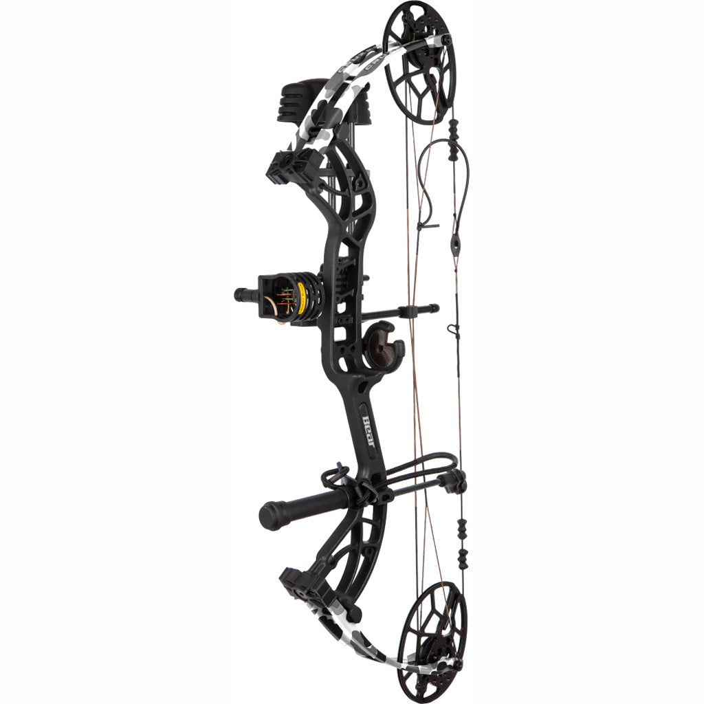 Bear Cruzer G4 RTH Bow Package in Black/Fred Bear Whiteout 70 lbs. RH - Front View