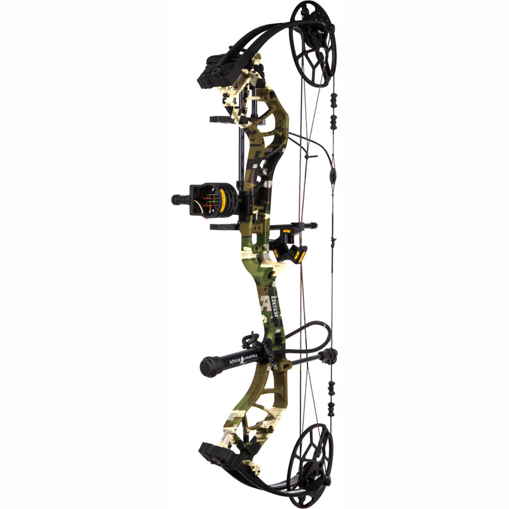 Bear Legit MAXX RTH Bow Package in Emerge 2.0/Black 70 lbs. LH - Front View