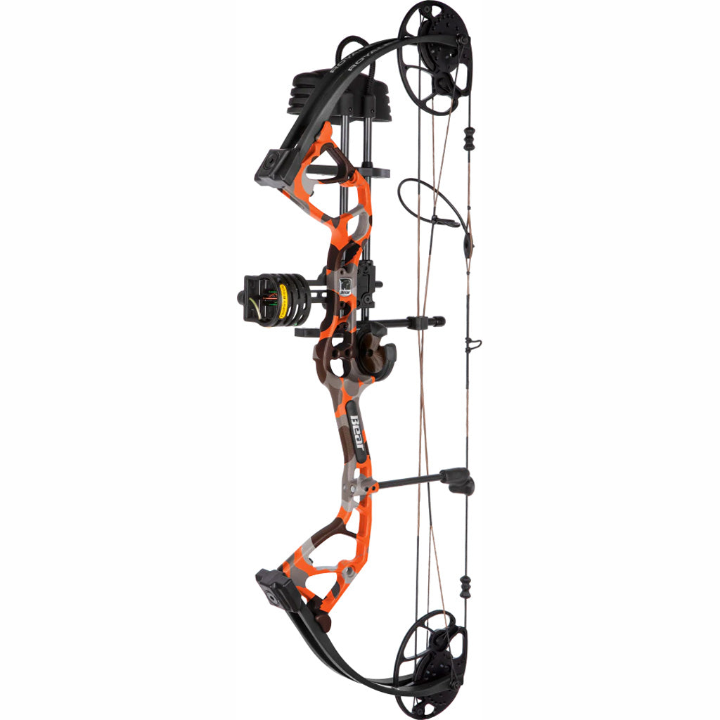 Bear Royale RTH Bow Package in Fred Bear Fire/Black 50 lbs. RH - Front View