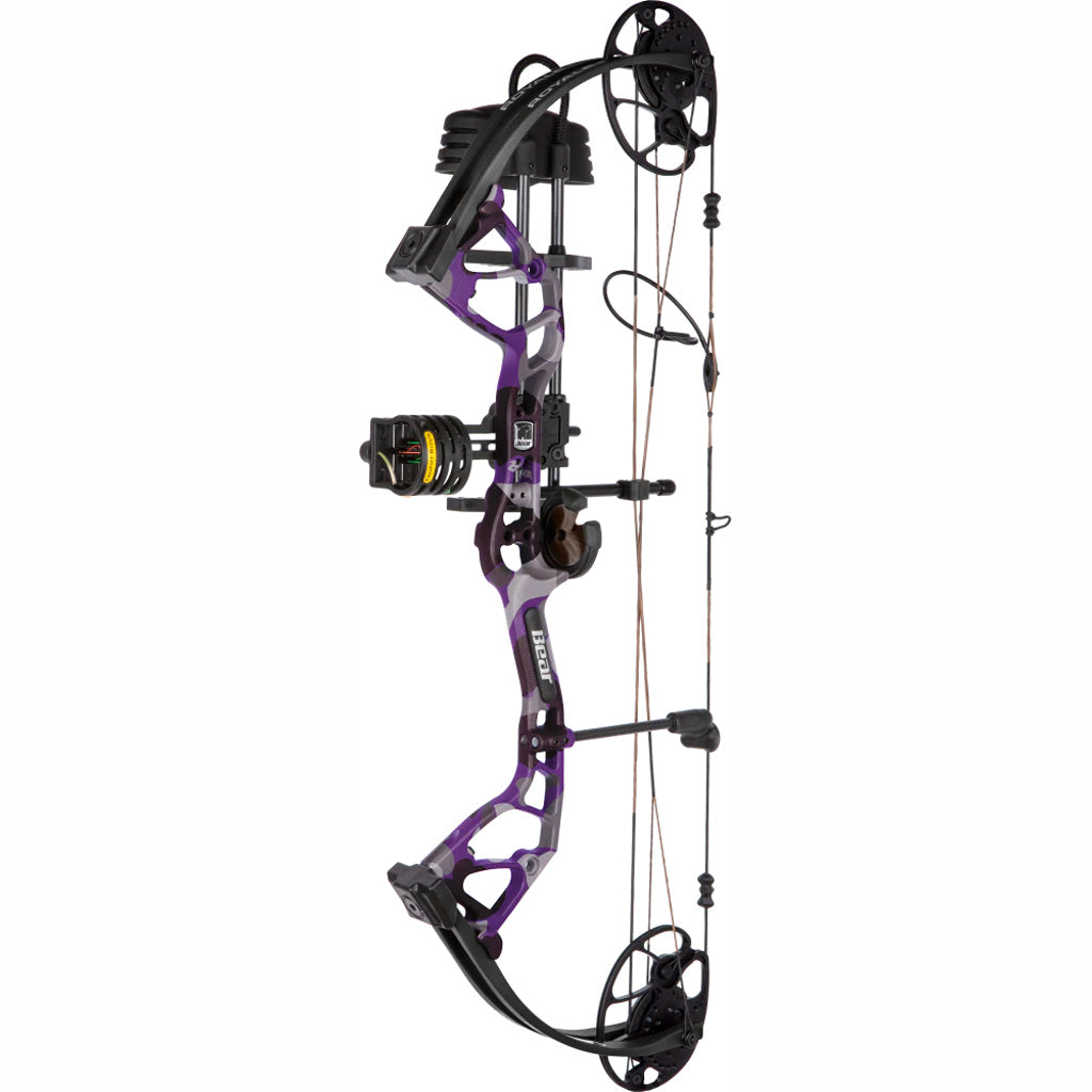 Bear Royale RTH Bow Package in Fred Bear Twilight/Black 50 lbs. LH - Front View