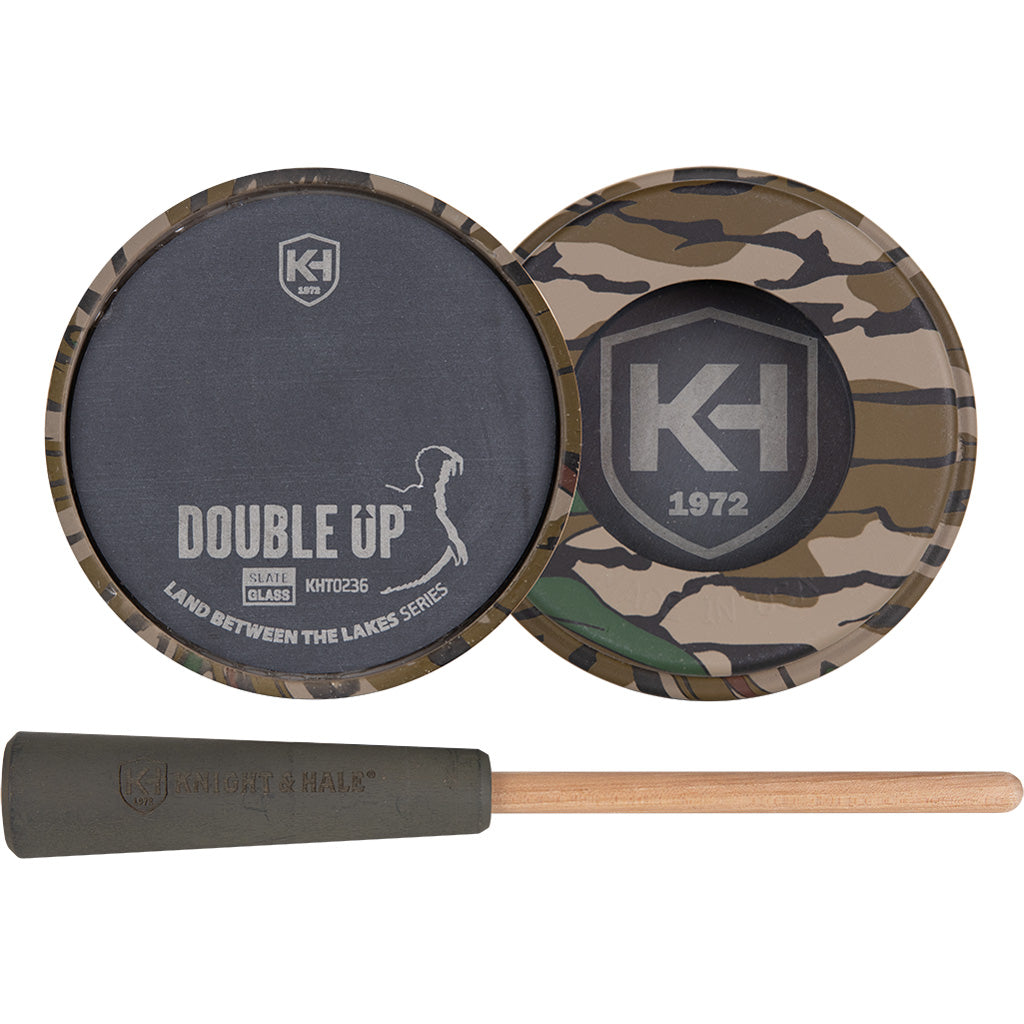 Knight and Hale Plastic Pot Turkey Call in Slate over Glass - Front View