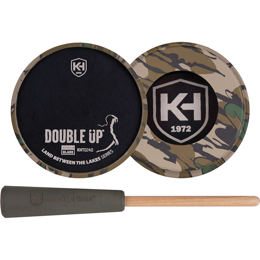 Knight and Hale Plastic Pot Turkey Call in Aluminum over Glass - Front View