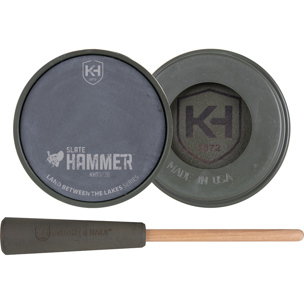 Knight and Hale Plastic Pot Turkey Call in Slate over Plastic - Front View