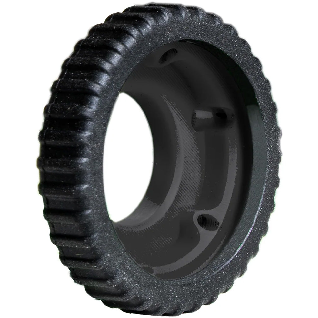 Axcel Driver Dually Wheel and Tread in Black - Front View