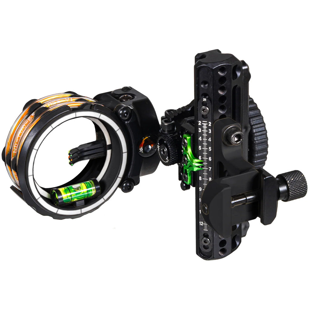 Axcel Driver Slider Sight CK w/Accustat II Scope in Midnight Cerakote .019 Micro 3 Pin Picatinny - Front View