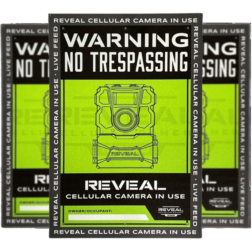 Tactacam No Tresspassing Sign - Front View