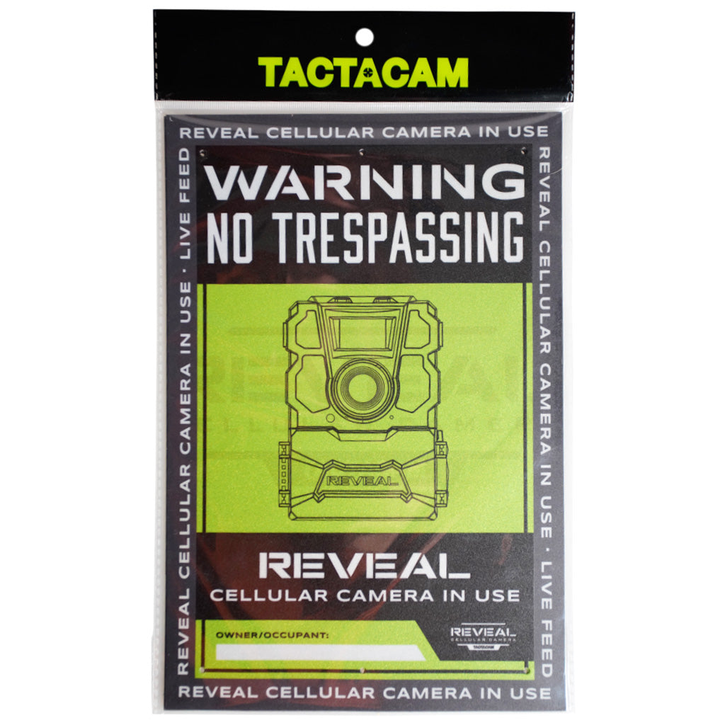 Tactacam No Tresspassing Sign - Alternate View 1